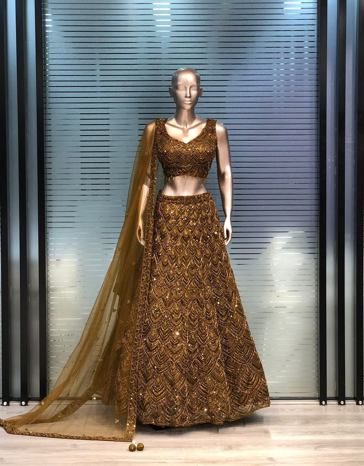 Chocolate Brown Designer Lehenga Choli