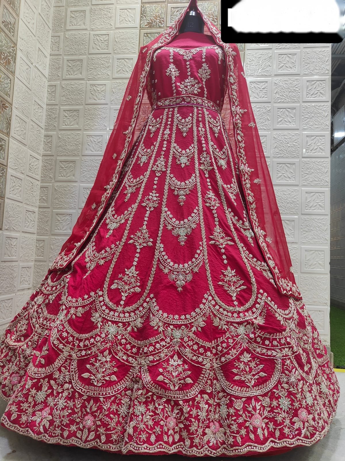 Rani Pink Embroidered Lehenga