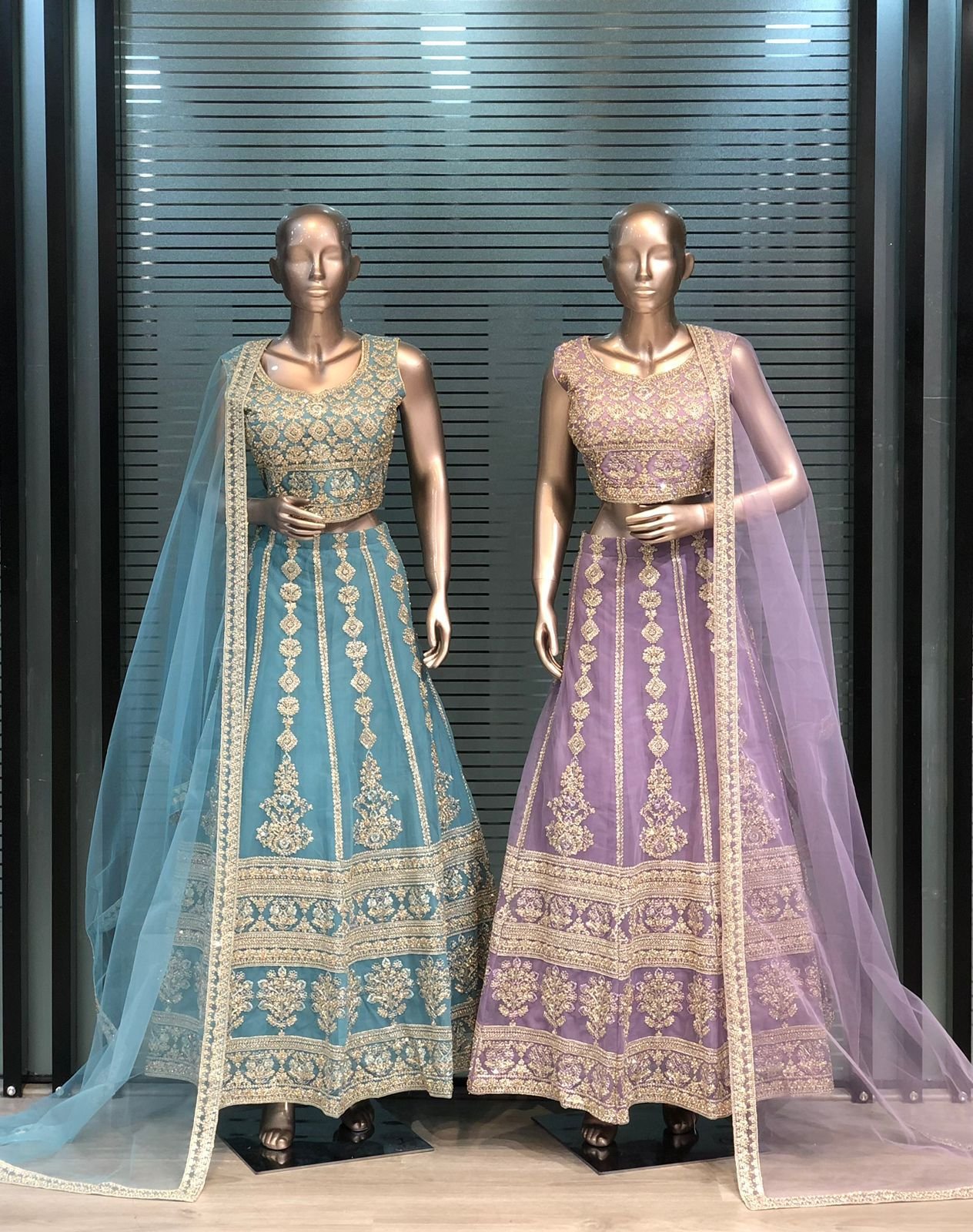 Sky Blue Designer Lehenga Choli