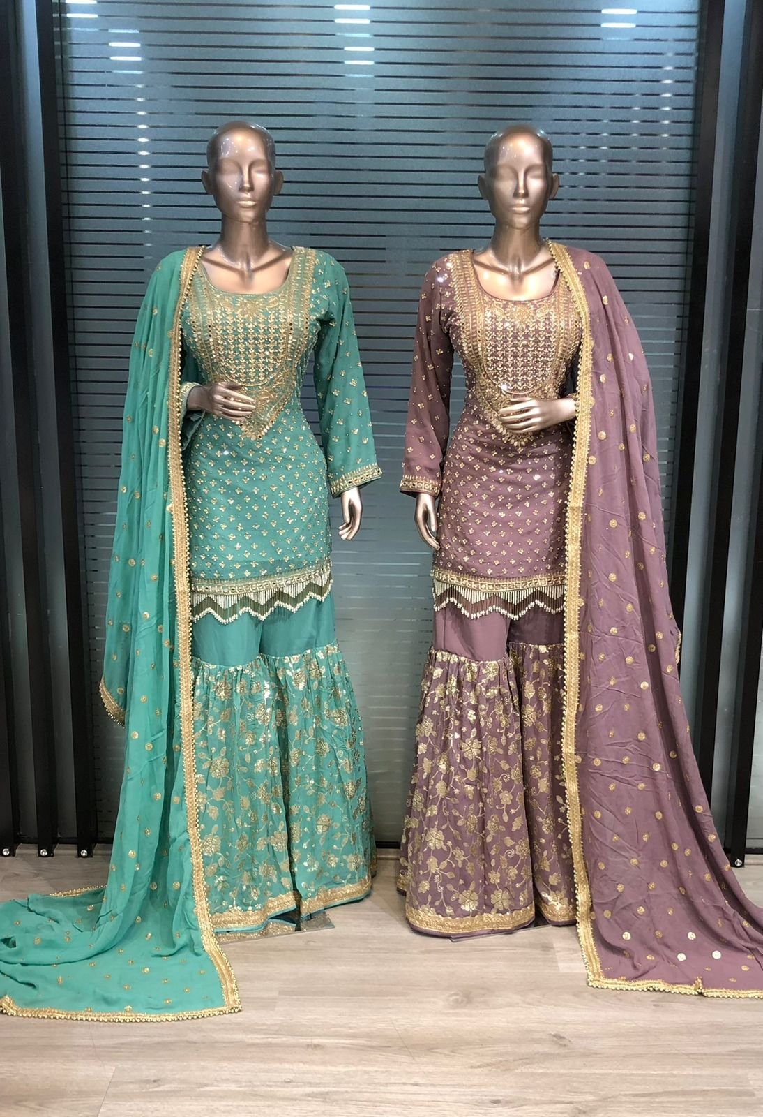 Handwork salwar suit with salwar work