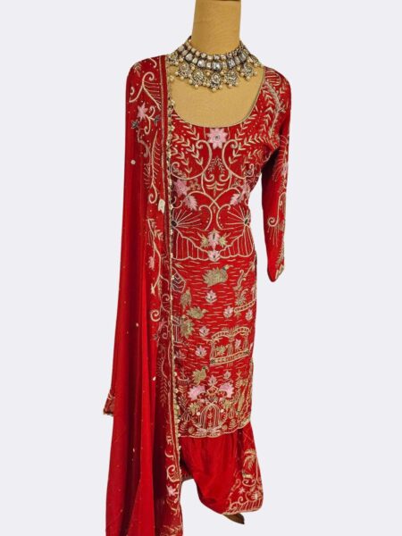 Handwork salwar suit with salwar work