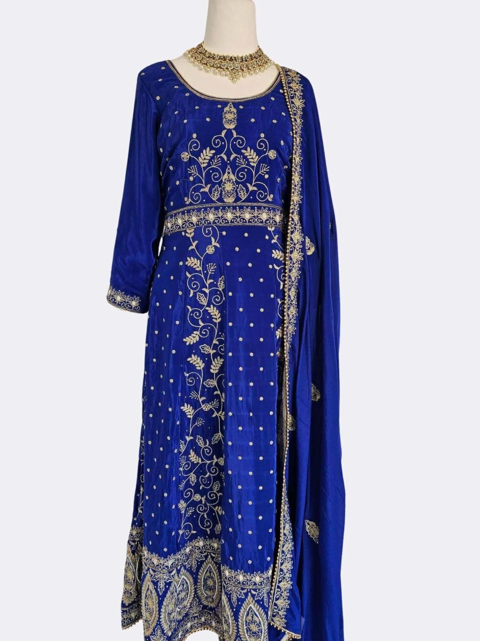 royal blue anarkali with salwar