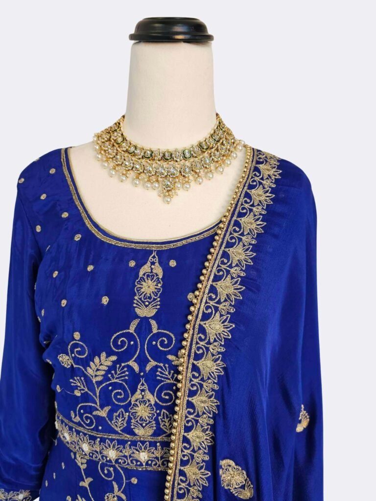 royal blue anarkali with salwar